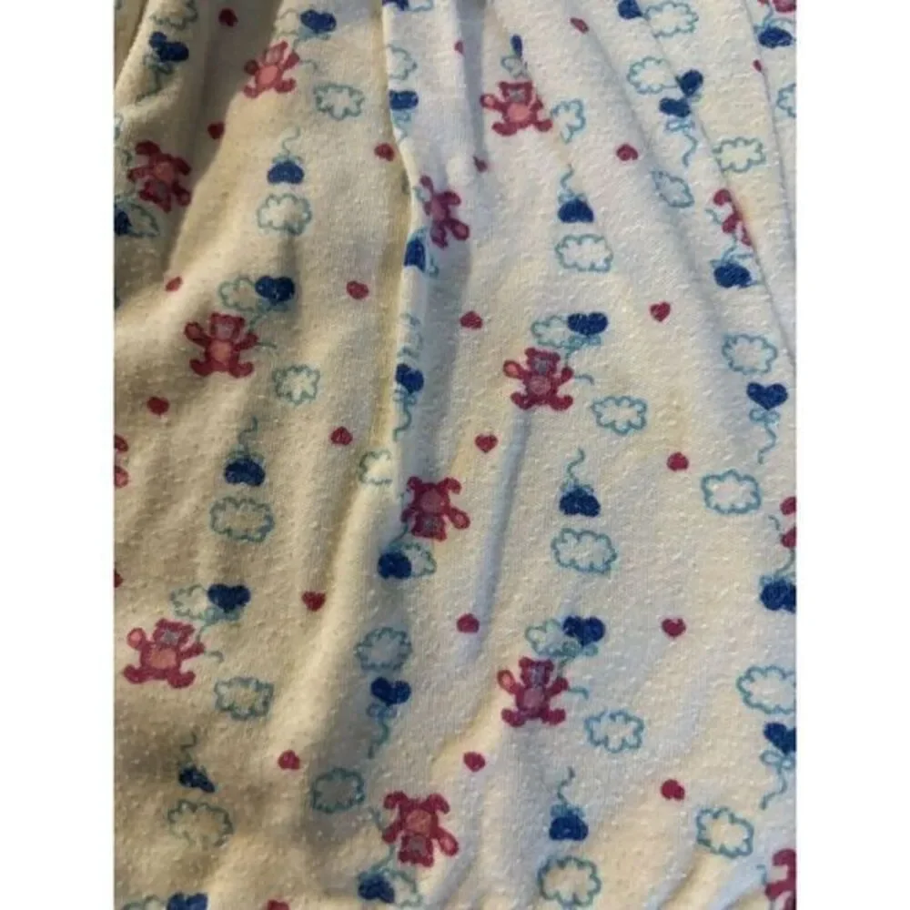 Vintage 70s Cottagecore Popsicle Teddy BearPrint Toddler Girls Romper -12 Months